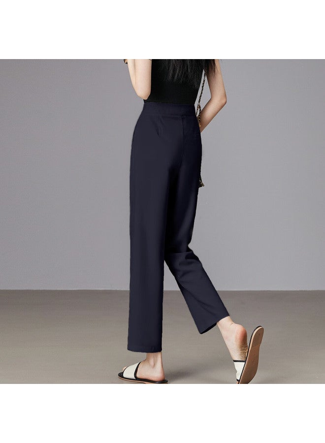 dme Ceiling】Summer New Commuting Air Slimming Micro-Elastic Harem Nine-Point Pants Thin Tr Casual Pants Women - Image 4