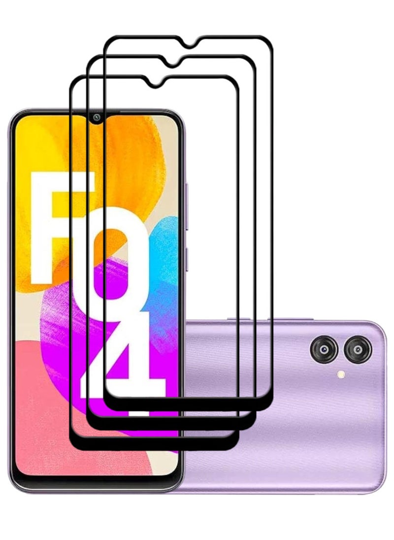 ACLIX 3 Pieces Antistatic ESD Dustproof Premium Quality High Definition Tempered Glass Screen Protector Designed For Samsung Galaxy F04 - Image 1