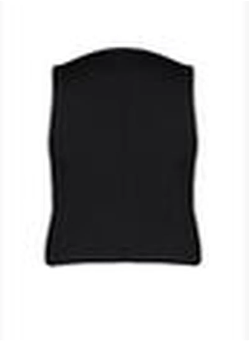 trendyol Black Buttoned Woven Vest