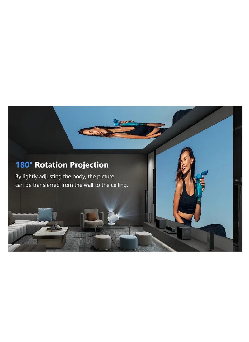 Egg - NEW Portable Projector Pocket 5G WIFI Android11.0 Support 130 Inches Home Theater Full HD 1080P for Indoor Outdoor Home Birthday Gift Compatible with TV Stick/HDMI/USB/PS5/iOS/PS4 - Image 1