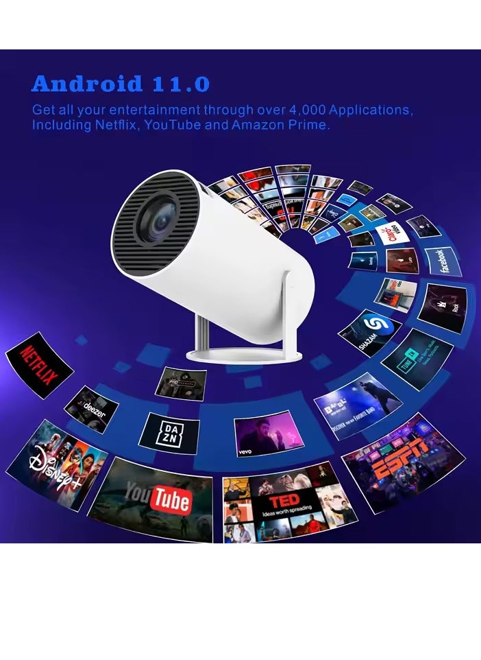 Egg - NEW Portable Projector Pocket 5G WIFI Android11.0 Support 130 Inches Home Theater Full HD 1080P for Indoor Outdoor Home Birthday Gift Compatible with TV Stick/HDMI/USB/PS5/iOS/PS4 - Image 1