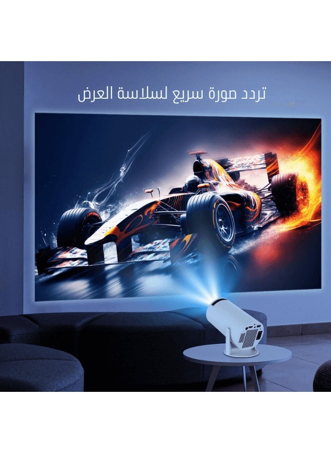 إج - بروجكتر محمول ذكي احترافي 4K Ultra HD واي فاي 5G أندرويد 12 مسرح منزلي متقدم 1080P دعم 8K بلوتوث 5.2 متوافق مع جميع الأجهزة PS5/iPhone/Android/HDMI/USB للمنزل والمكتب والخارج مع تركيز كهربائي وتصحيح تلقائي للصورة حتى 200 بوصة 15000 لومن عالي السطوع ضمان جودة عالمية - Image 1