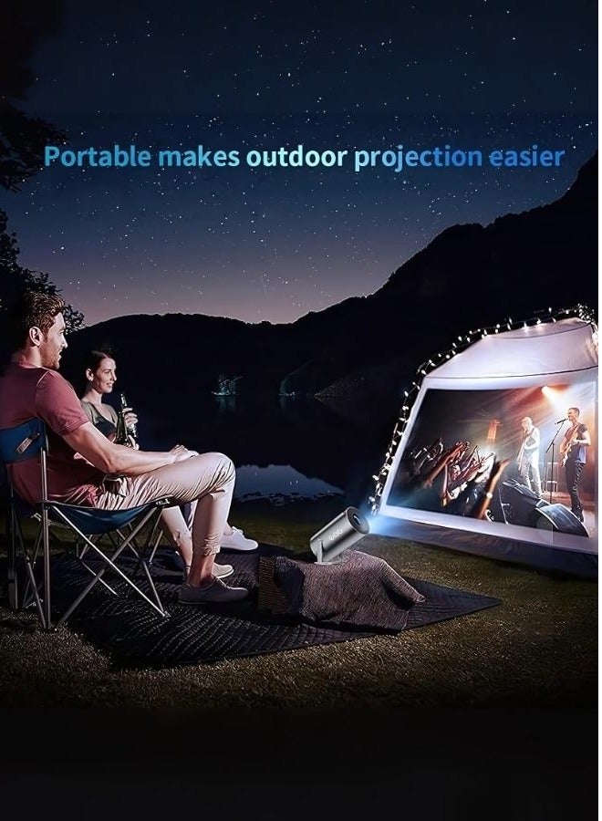 إج بروجكتور ذكي صغير قابل للدوران - يدعم دقة 4K -  - مزوّد بشبكة واي فاي مزدوجة النطاق (5G)  وبلوتوث 5.0 - سينما منزلية متنقلة -  متوافق مع أنظمة Android وiOS وWindows  - جهاز بث التلفاز بواجهات HDMI وUSB. - Image 2