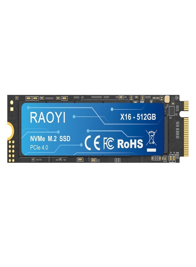 راويي محرك أقراص الحالة الصلبة الداخلي RAOYI بسعة 512 جيجابايت بتقنية NVMe، من نوع M.2 2280 PCIe Gen4x4 SSD، بسرعة تصل إلى 5000 ميجابايت/ثانية، مع إمكانية تهيئة ذاكرة التخزين المؤقت SLC، وتوسيع سعة التخزين والذاكرة لأجهزة PS5 والكمبيوتر المحمول والكمبيوتر المكتبي. - Image 1