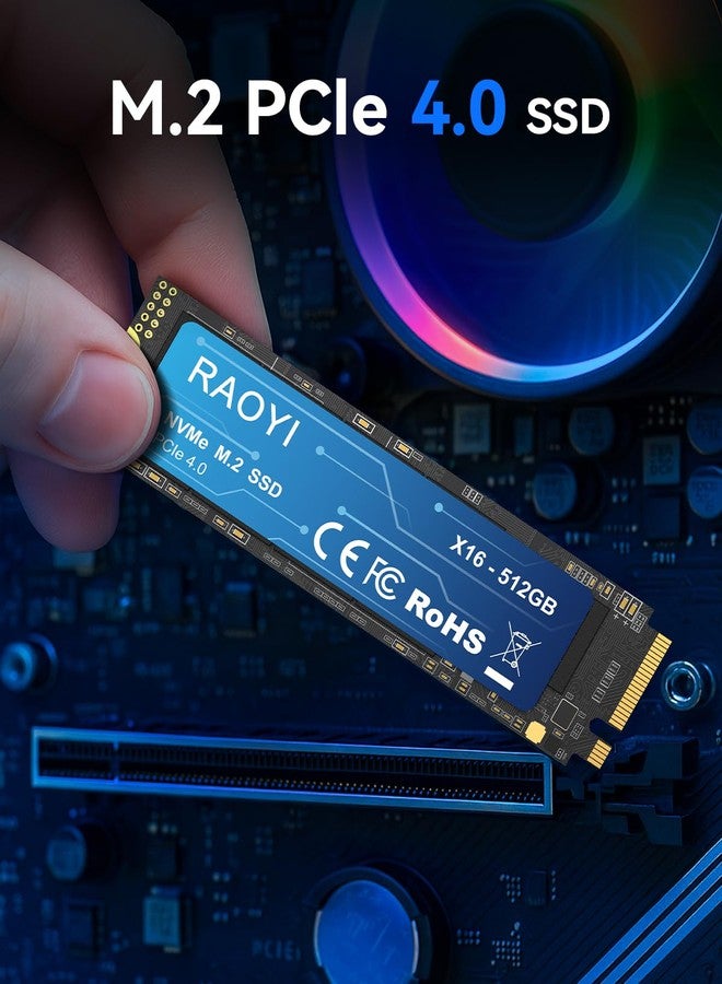 راويي محرك أقراص الحالة الصلبة الداخلي RAOYI بسعة 512 جيجابايت بتقنية NVMe، من نوع M.2 2280 PCIe Gen4x4 SSD، بسرعة تصل إلى 5000 ميجابايت/ثانية، مع إمكانية تهيئة ذاكرة التخزين المؤقت SLC، وتوسيع سعة التخزين والذاكرة لأجهزة PS5 والكمبيوتر المحمول والكمبيوتر المكتبي. - Image 5