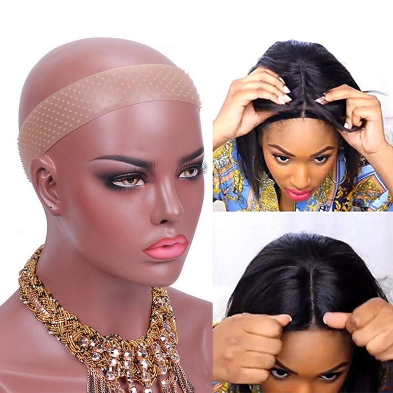 Ritzkart 1 Pc Silicone NonSlip Elastic Wig Grip Headband Designed for Secure Wig Fixing for Both Women and Men Offering Comfort and Stability for AllDay Wear Peach - Image 1