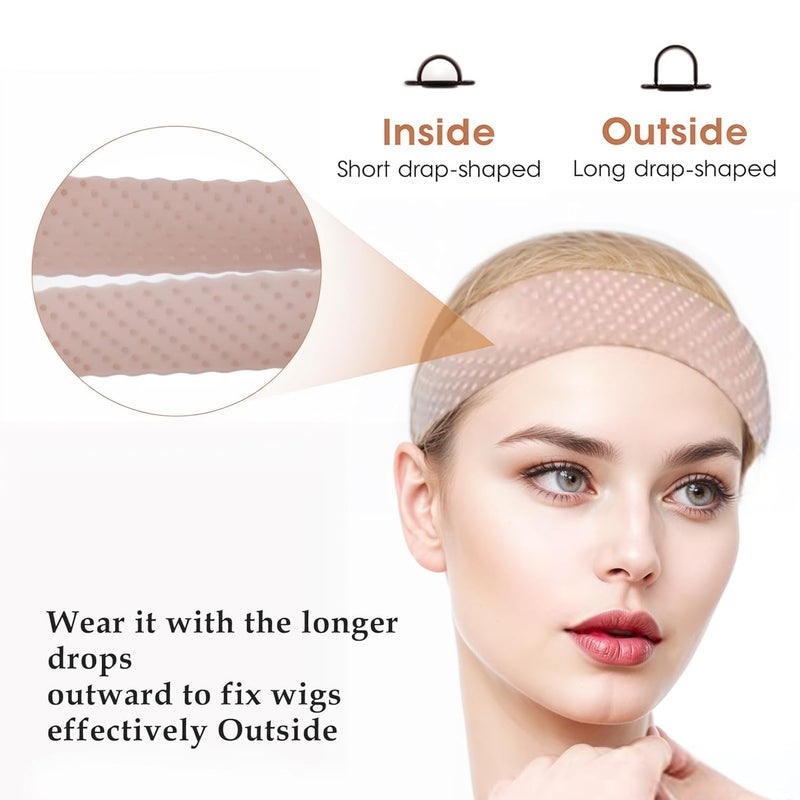 Ritzkart 1 Pc Silicone NonSlip Elastic Wig Grip Headband Designed for Secure Wig Fixing for Both Women and Men Offering Comfort and Stability for AllDay Wear Peach - Image 4