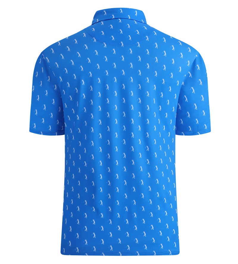 Alex Vando Mens Golf Shirt Moisture Wicking Quick-Dry Print Performance Polo Shirts for Men,Royal Sweep Men,L - Image 2