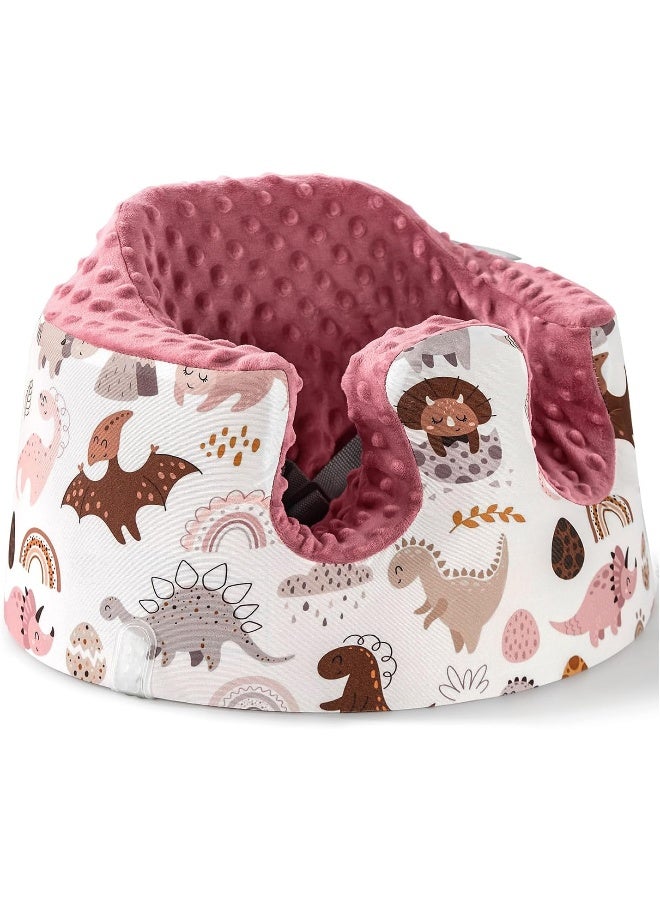 mamatepe Seat Cover Compatible with Bumbo Seat and Nuby Seat, Breathable Baby Seat Cover, Soft Floor Seat Cover for Baby Girl Boy, Anti-Slip, Cover Only, Dinosaur - Image 1