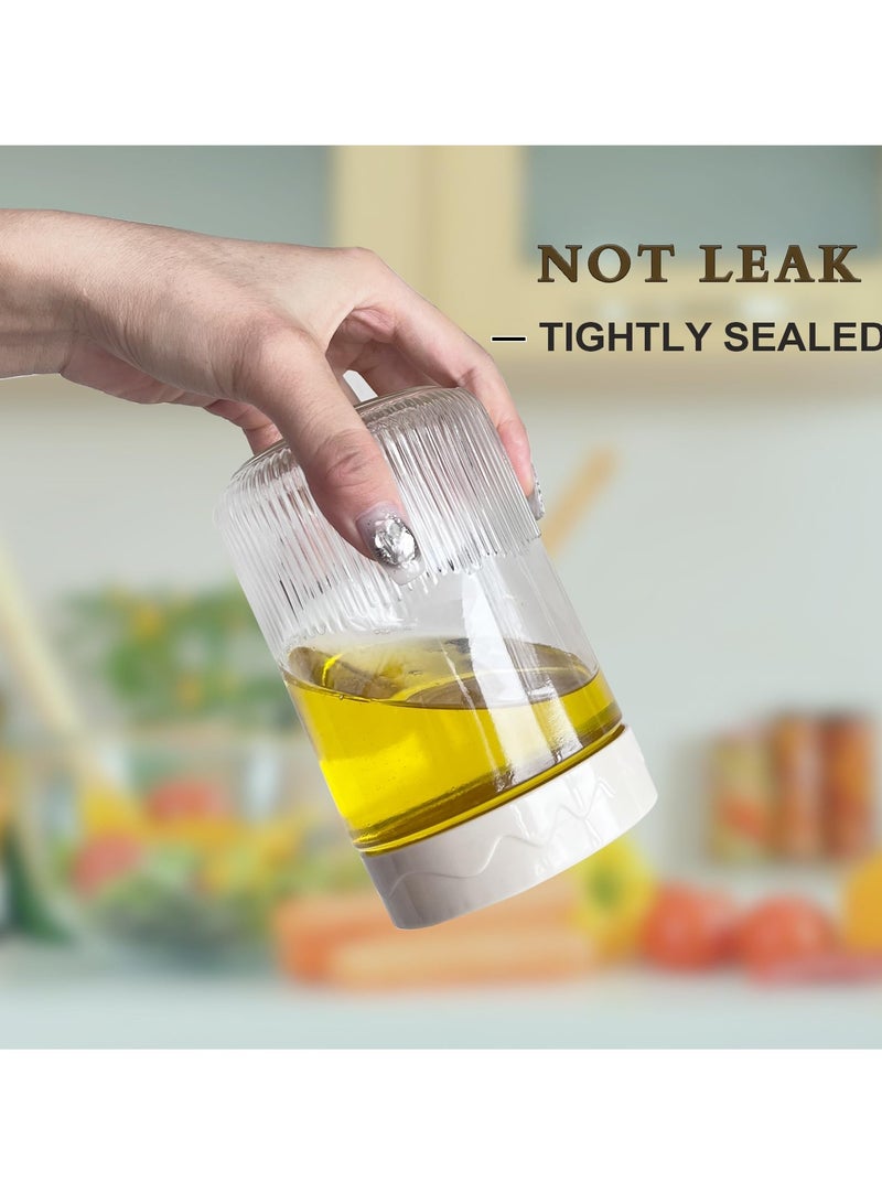 سيوسي برطمانات زجاجية سعة 16oz مع أغطية، 4 عبوات من حاويات الشوفان الليلية ذات الفم الواسع، برطمانات تخزين محكمة السعة ذات سعة كبيرة، مثالية للحليب والسلطة والوجبات الخفيفة والحبوب ودقيق الشوفان وإعداد الوج - Image 4