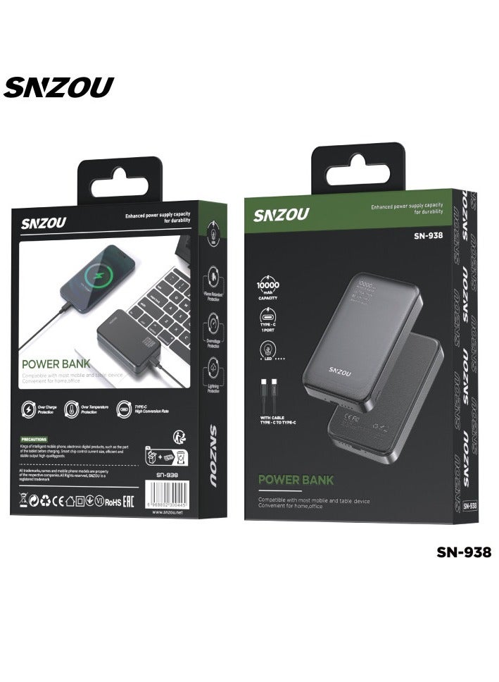 SNZOU Senzo 10000MAH Fast Wireless 20W Power Bank SN-938 - Image 3