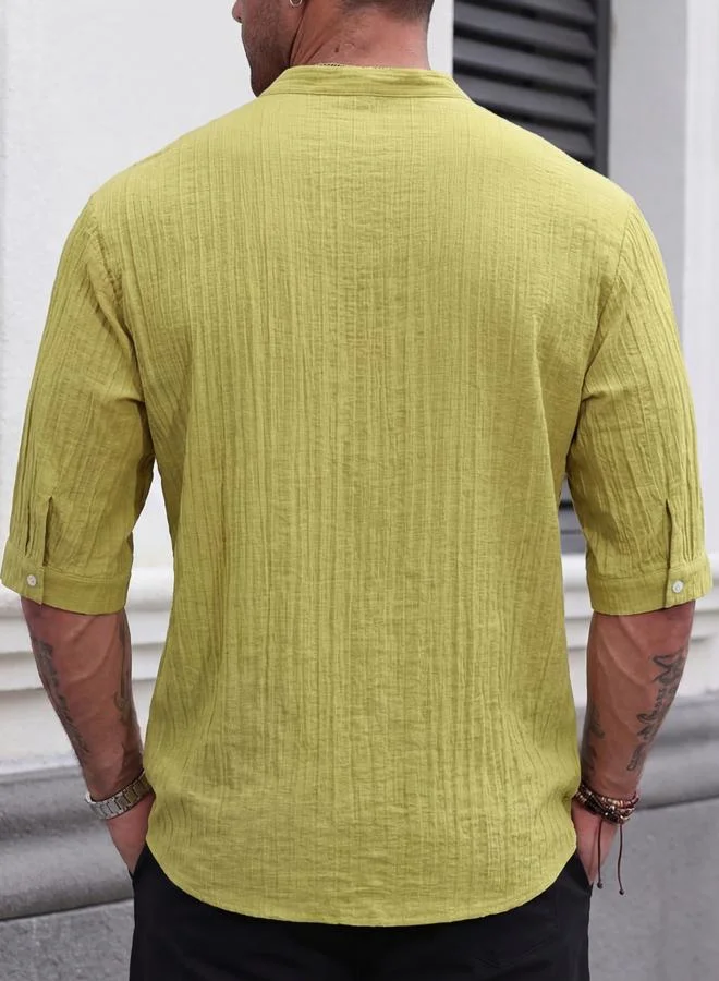 Take Two Men Drawstring Design Casual Top