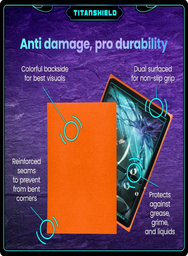 TitanShield (150 Sleeves/Ember Orange) Standard Size Board Game Trading Card Sleeves Deck Protector for MTG, Dropmix - Image 4