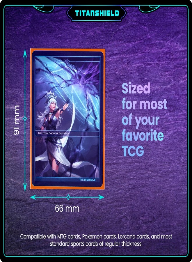 TitanShield (150 Sleeves/Ember Orange) Standard Size Board Game Trading Card Sleeves Deck Protector for MTG, Dropmix - Image 3
