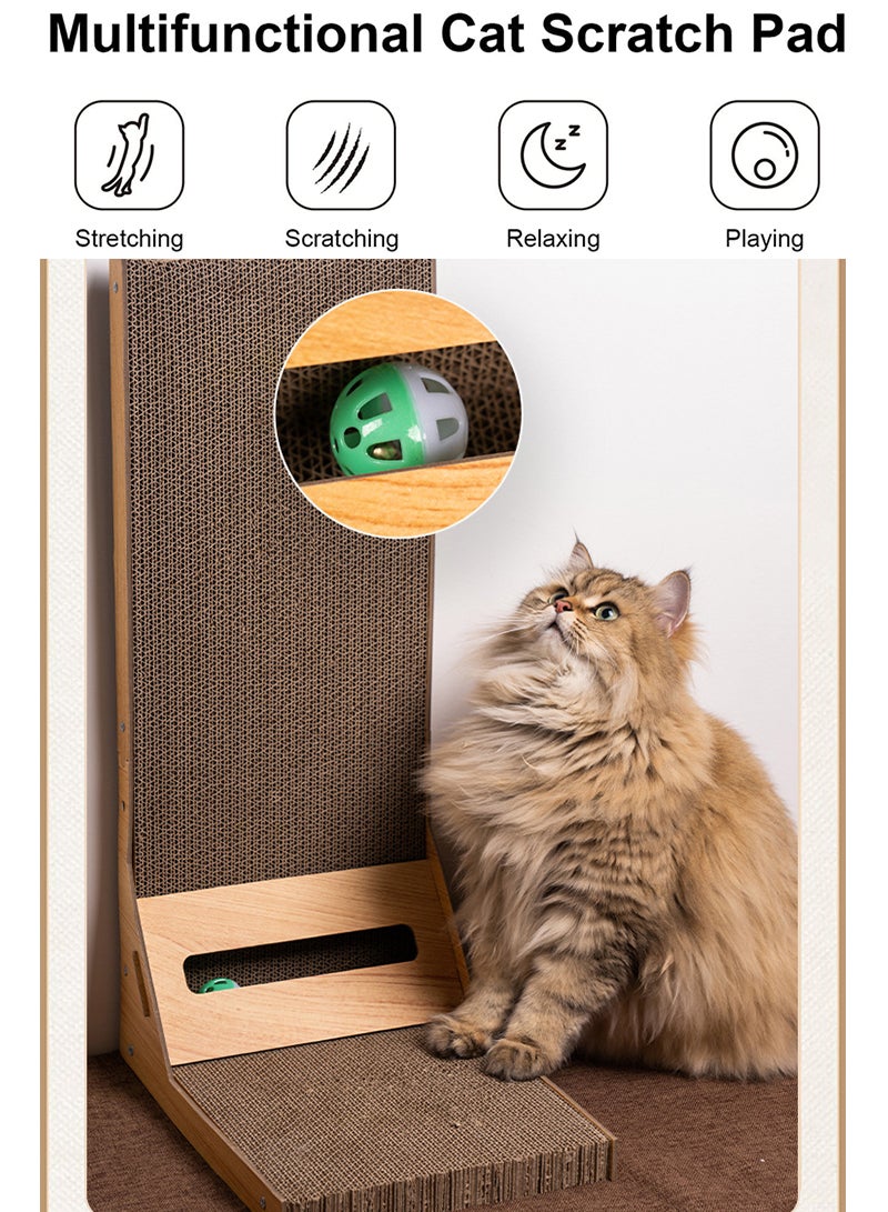 Kidle Vertical L-Shaped Cat Scratch Board Climbing Toy - Image 3