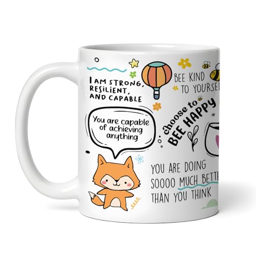 Gogirgit Daily Affirmation & Motivation Mug Ceramic White Coffee Mug Collection, Gift for Positivity & Encouragement, 330ml, Microwave Safe, Set of 1 (Positivi-Tea) - Image 2