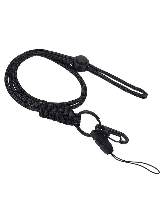PATIKIL Neck Lanyard With Hook, Badge Lanyards Adjustable Long Strap Id Card Holder Keychains For Badge Holders, Black - Image 1