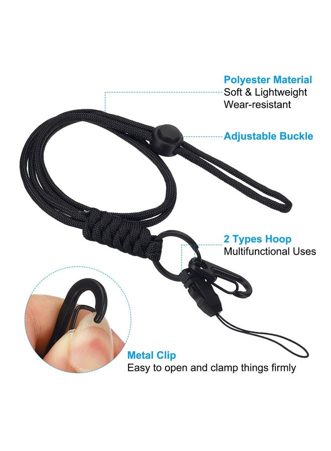 PATIKIL Neck Lanyard With Hook, Badge Lanyards Adjustable Long Strap Id Card Holder Keychains For Badge Holders, Black - Image 4
