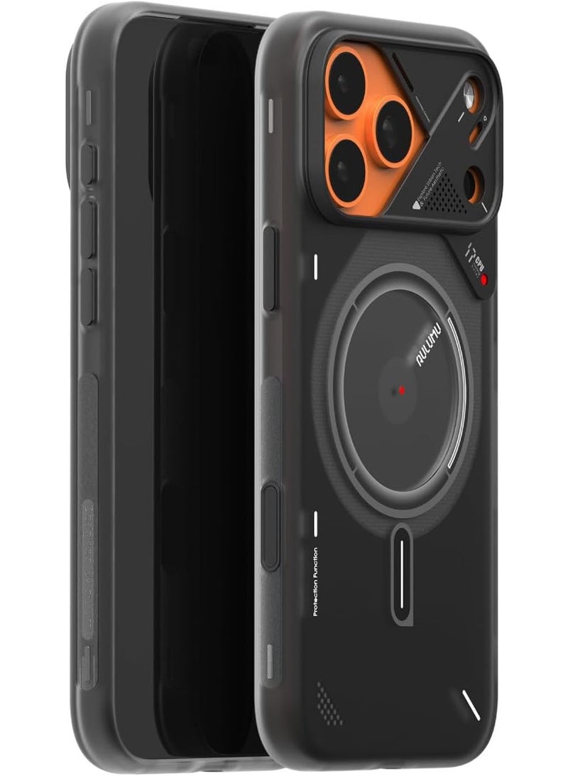 Aulumu جراب مغناطيسي حراري Aulumu A17 لهاتف iPhone 17 Pro Max | CoolHyper | مع تحكم بالكاميرا | تقنية IMD | متوافق مع Magsafe | رمادي شفاف باللمس - Image 1