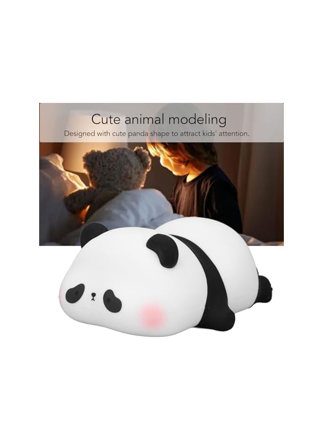 The Bros Cute Panda Night Light, LED Lamp with 3 Brightness Levels, 1200mah Silicone Material, Great Gift, Rechargeable Cute Lamp, Portable Baby Night Light for Kids Girls Cute Gifts - Image 3