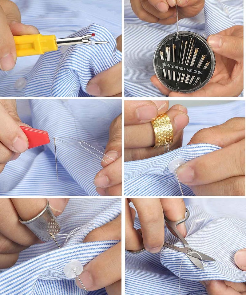 Cebelo Large Sewing Kit for Adults: 232 Pcs Sewing Supplies for Hand Mending Clothes Emergency Repair for Home Travel Dorm - 2026 Christmas Gifts for Mom Grandma Students Beginner (Brown) - Image 5