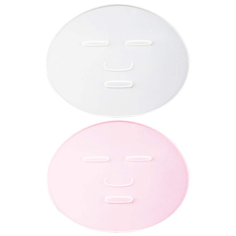 LEORX 2Pcs Face Mask Maker Plate Silicone Reusable Facemask Seaweed Mud Mask Making Mold Facial Care Makeup Tool for Women Lady