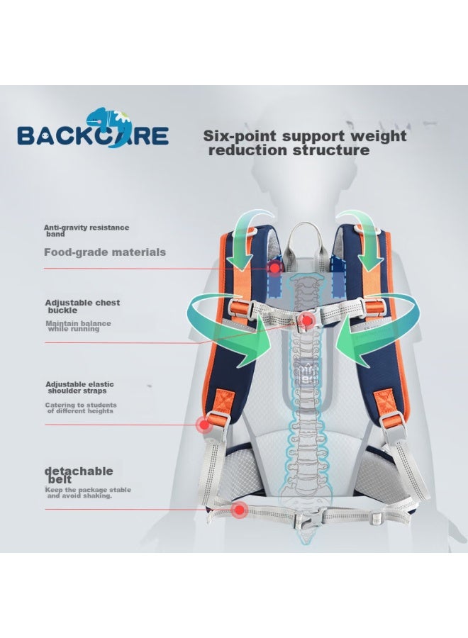Back Care Elementary School First Grade Spine Protection And Load Reduction Backpack, Third Grade Backpack For Boys, Children's Gift, B22-155a - Image 2