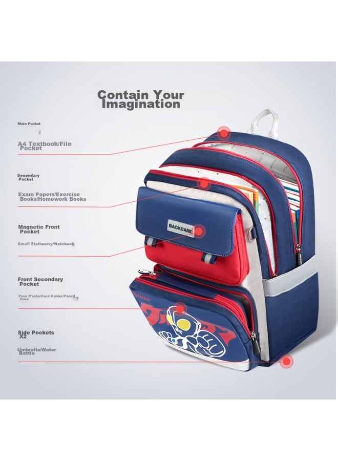 Back Care Elementary School First Grade Spine Protection And Load Reduction Backpack, Third Grade Backpack For Boys, Children's Gift, B22-155a - Image 4