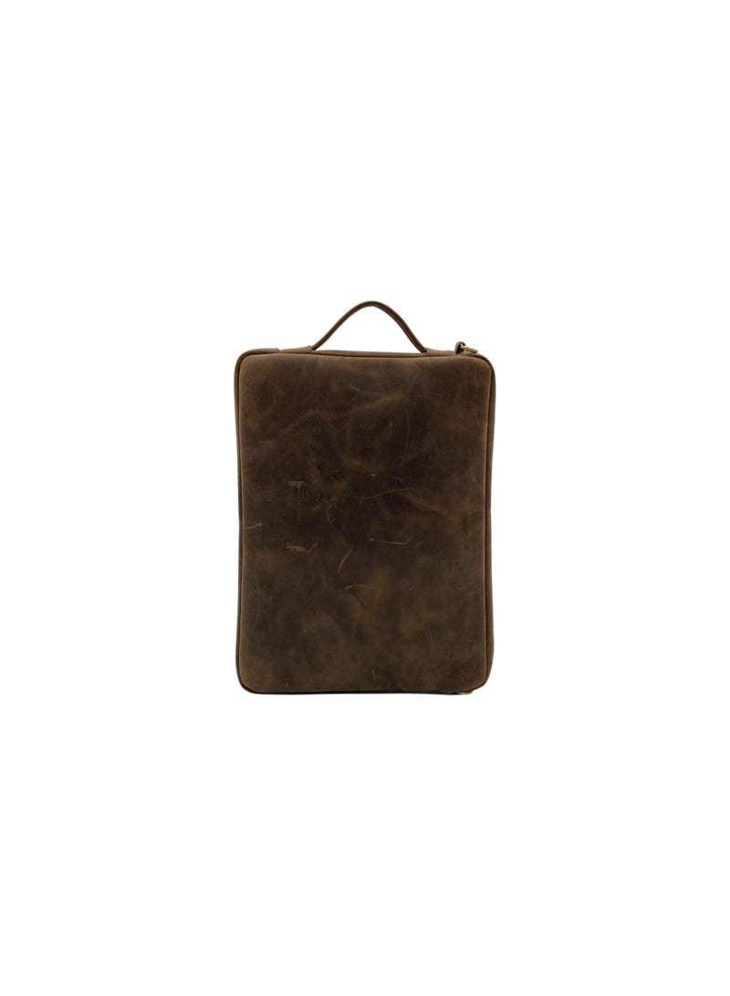 LAVERI LEATHER حقيبة لاب توب لافيري للرجال - حقيبة جلدية للرسائل للمكتب - تناسب حتى لاب توب بحجم 13 إنش - حقيبة كتف مع عدة أقسام - حقيبة جلدية تنفيذية للعمل/السفر/الاستخدام اليومي - 2847 - Image 2