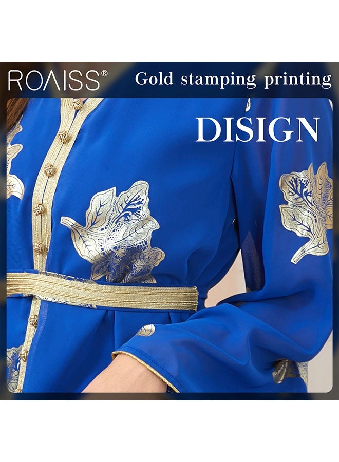 roaiss فستان ماكسي نسائي فاخر مذهب موضة عباية فستان بفتحة عنق على شكل v الشرق الأوسط العربي مأدبة حفل زفاف فستان نسائي ملابس عطلة - Image 3