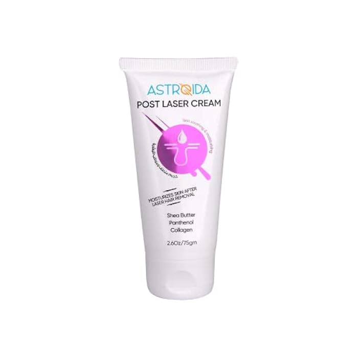 Astroida Post Laser Cream Rich Formula With Collagen, Panthenol, Shea Butter - After Laser Treatment, Reduce Irritation, Reduce Skin Pigmentation, Intensive Skin Moisturization - 75gm 2.6Oz - Image 1