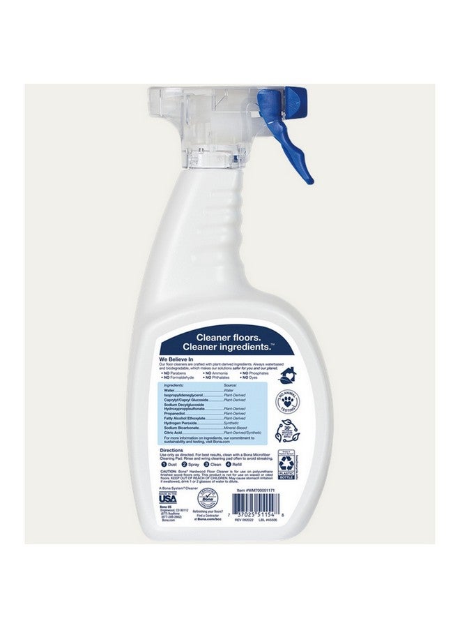 BONA Residue-Free Plant Based Formula Hardwood Floor Cleaner Spray 32fl oz WM700051171 - Image 2
