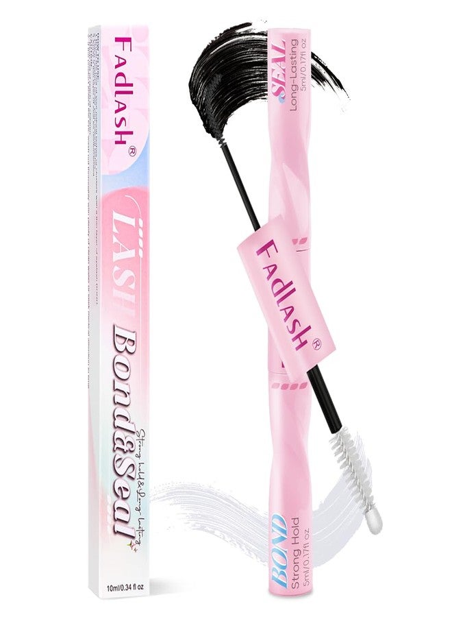 FADLASH غراء مجموعات الرموش 2 في 1 لاصق ومثبت مقاوم للماء FADLASH لاصق الرموش للاستخدام المنزلي ثبات 72 ساعة خالي من اللاتكس (10 مل) - Image 1