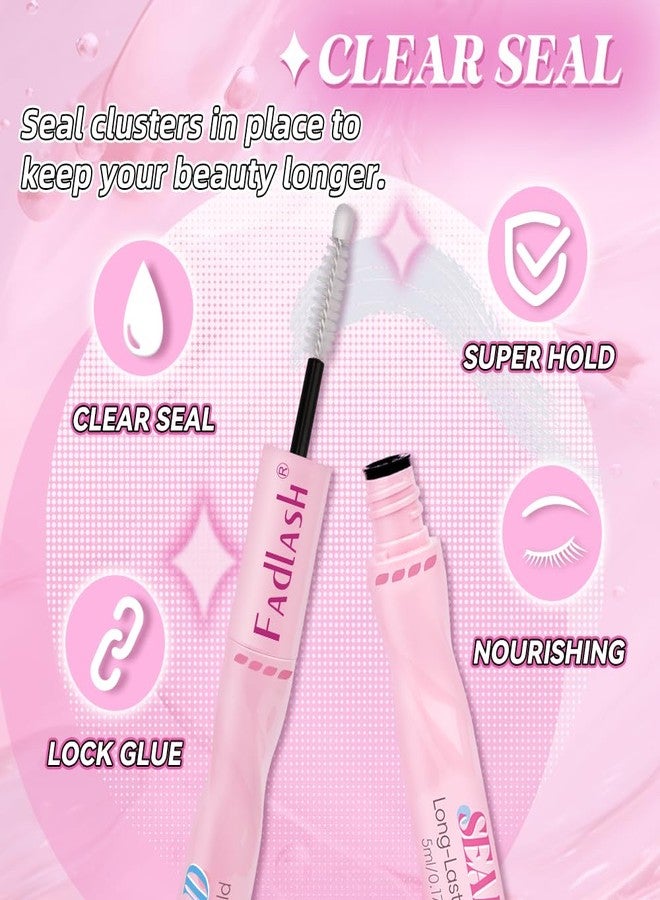 FADLASH غراء مجموعات الرموش 2 في 1 لاصق ومثبت مقاوم للماء FADLASH لاصق الرموش للاستخدام المنزلي ثبات 72 ساعة خالي من اللاتكس (10 مل) - Image 4