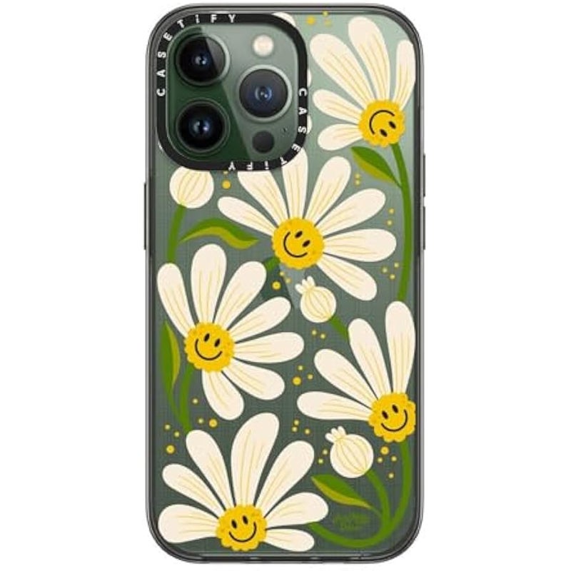 Casetify iPhone 13 Pro Compact Case 【2x Military Grade Drop Test/4ft Drop Protection】 - 90s Daisy - Black - Image 3