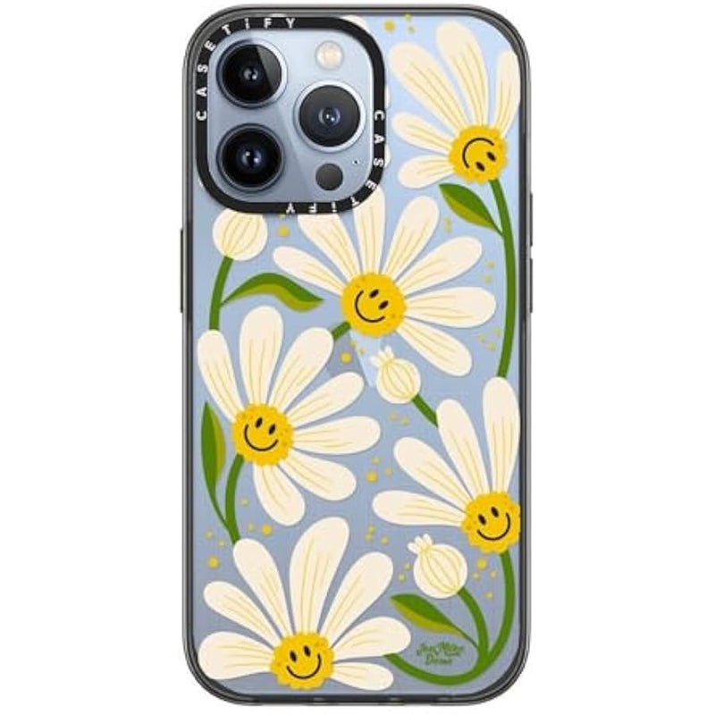 Casetify iPhone 13 Pro Compact Case 【2x Military Grade Drop Test/4ft Drop Protection】 - 90s Daisy - Black - Image 2