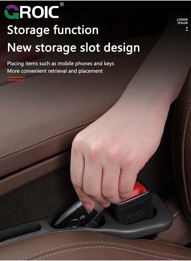 GROIC 2 Pcs Car Seat Blocker, Car Seat Gap Filler, Car Grout Filler Organiser Between Seats, Portable Car Seat Organiser Space Saving Storage Box for Trucks, SUVs, Vs - Black  - Image 5