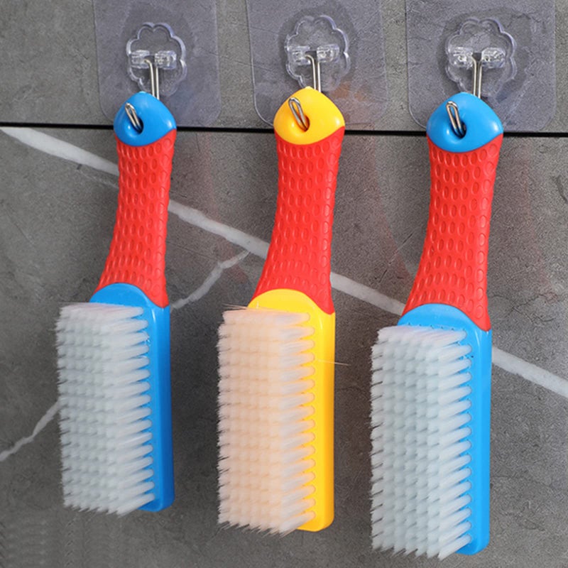 wolpin Wolpin Multipurpose Bathroom Cleaning Brush Pack of 2 Sink Brush, Shoe Brush (Red & Blue) Polypropylene  - Image 4