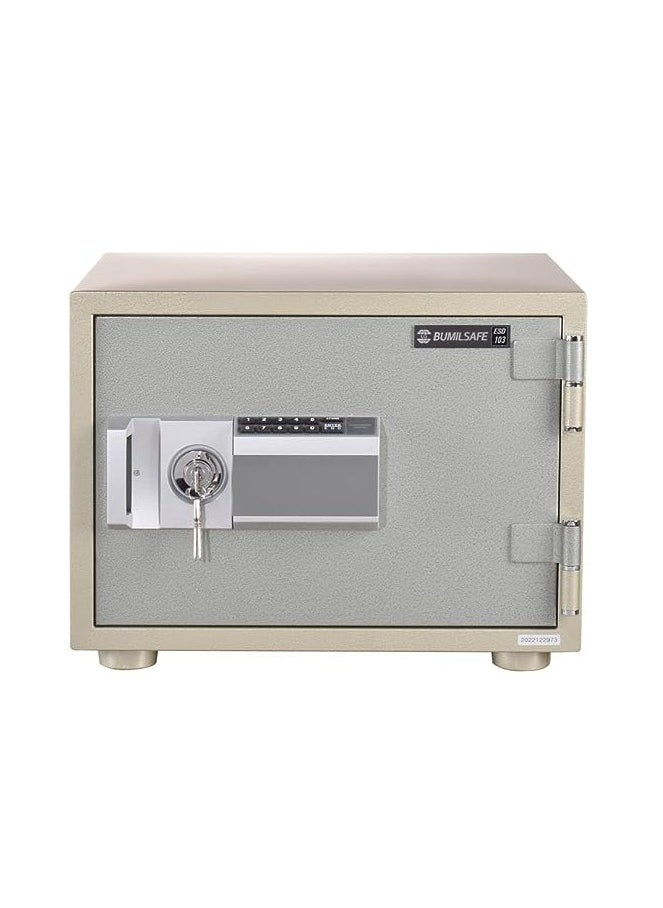BUMIL SAFE ESD103 Bumil Safe Anti-Burglar Fireproof Safe Box with a Removable Tray, Digital Keypad and Emergency Key Lock  (34.6 X48.6 X39.2CM 51Kgs) - Made in Korea  - Image 1
