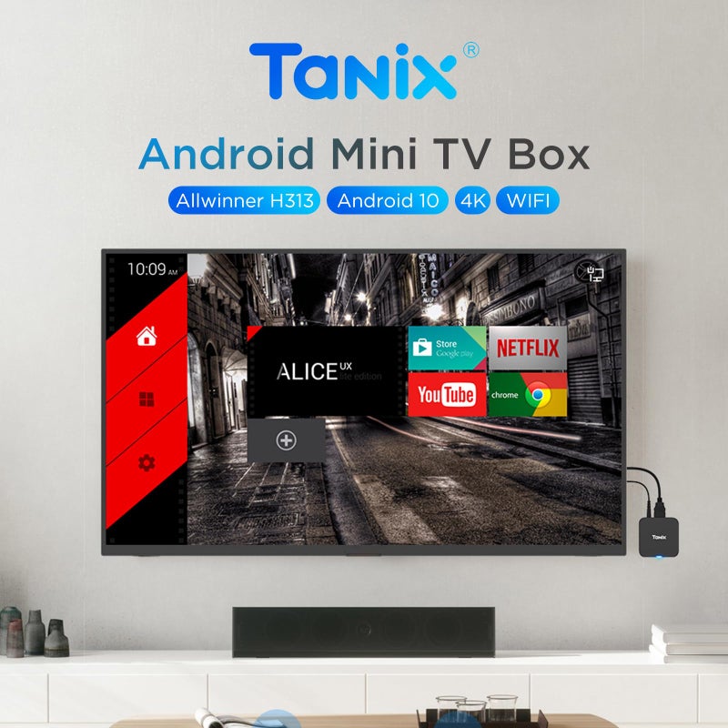 SOLARAE Android TV Box 10.0 Streaming Media Player, H313 Quad Core 4K Smart TV Box with 2GB RAM 16GB ROM, 2.4G WiFi, HDMI, USB 2.0, AV, Compact Mini Set Top Box for Home Entertainment - Image 2