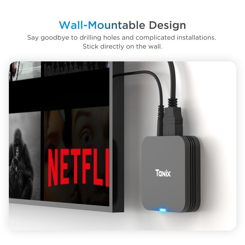 SOLARAE Android TV Box 10.0 Streaming Media Player, H313 Quad Core 4K Smart TV Box with 2GB RAM 16GB ROM, 2.4G WiFi, HDMI, USB 2.0, AV, Compact Mini Set Top Box for Home Entertainment - Image 4