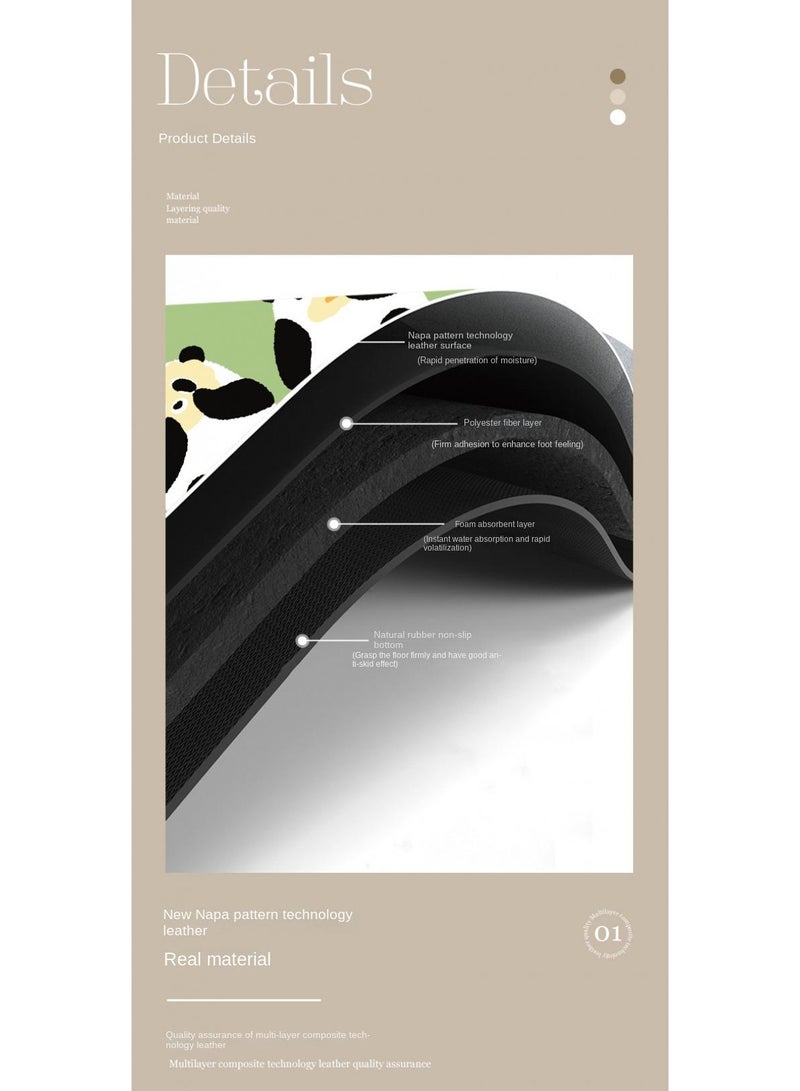 general Set Of 4 Cartoon Wash Basin Water Absorption Pad  Bathroom Countertop Faucet Drain Pad  Washbasin Sink Diatom Splash Proof Cup Mat - Image 4