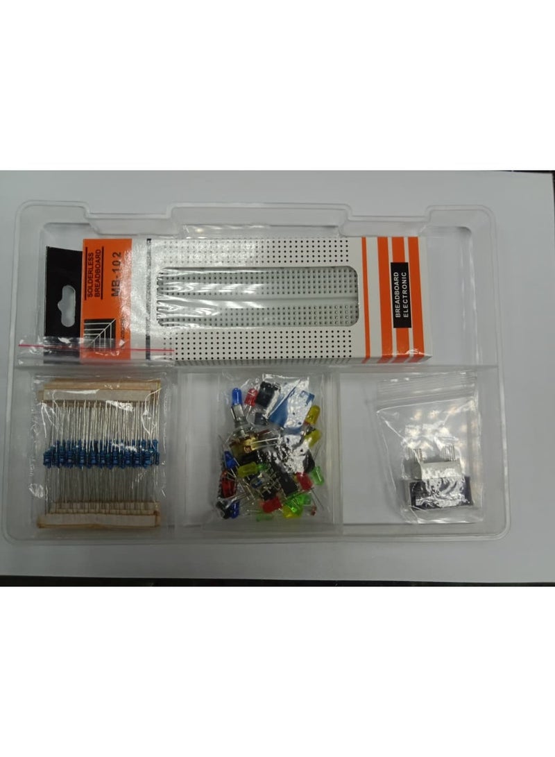 Complete Arduino Starter Kit with Sensors, Modules, Breadboard, Jumper Wires, LEDs & Components – Ideal for DIY Projects & Electronics Learning - Image 2
