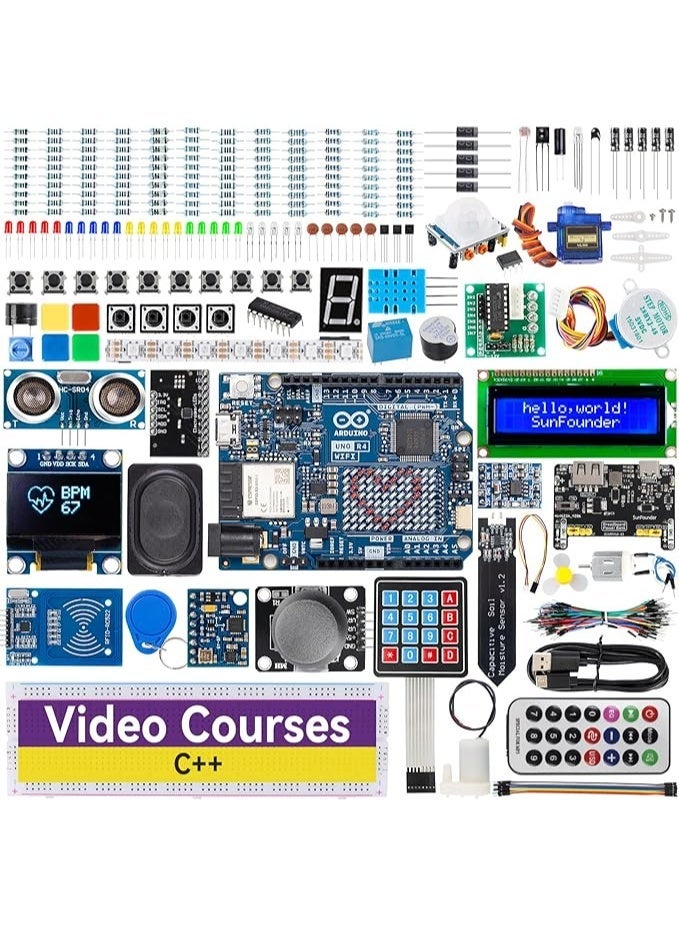 Complete Arduino Starter Kit with Sensors, Modules, Breadboard, Jumper Wires, LEDs & Components – Ideal for DIY Projects & Electronics Learning - Image 5