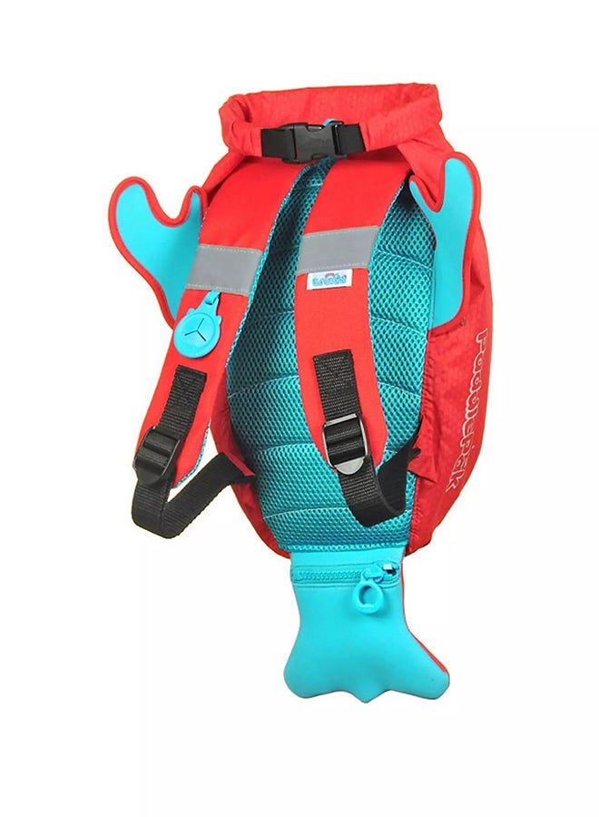 Trunki PaddlePak Coral Tropical Fish Red Waterproof Swim Bag for Kids, Roll-Top Beach Backpack with Water-Resistant Storage for Swimming - Image 2
