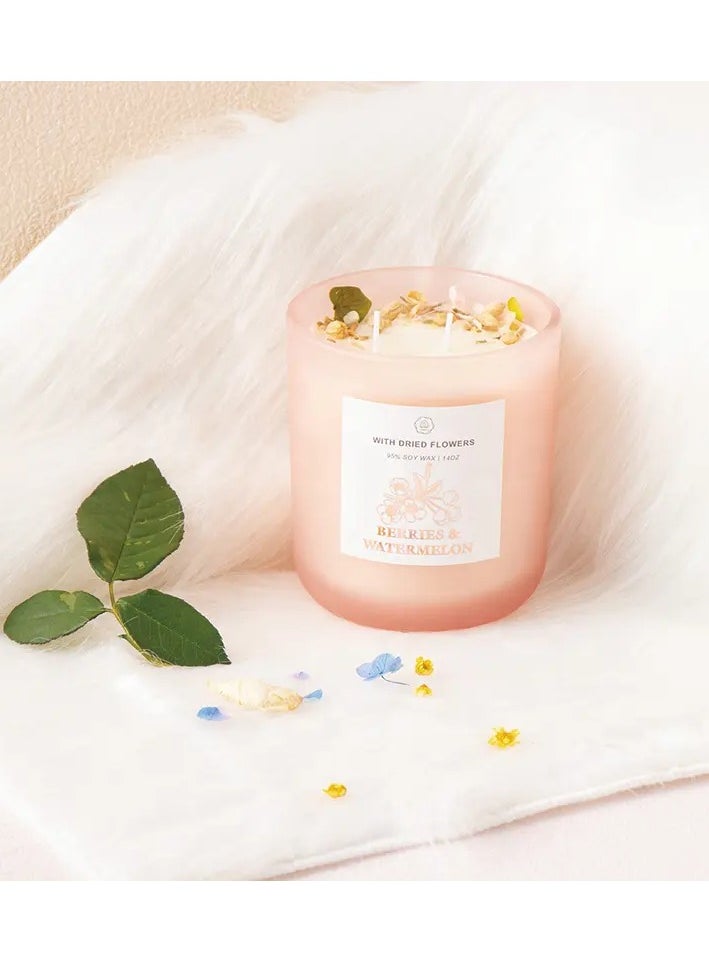 Spaceshoop - Scented Candles Aromatherapy, Natural Wax, Stress Relief Fragrance for Home, Bath, Spa, Yoga - Perfect Gift for Women (Watermelon And Berries) - Image 1