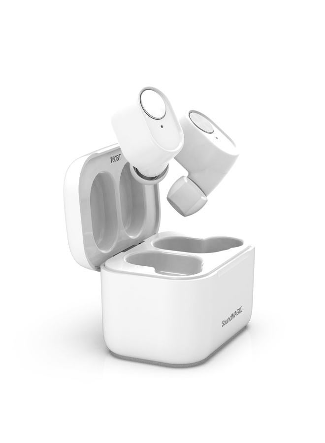 SoundMAGIC T60BT True Wireless Earphones in Ear Bluetooth Headphones with Microphone HiFi Stereo Sports Earbuds Waterproof White - Image 1