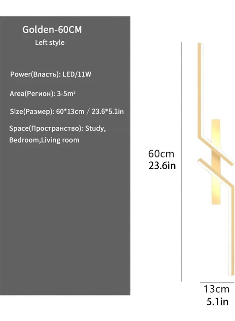 Beauenty （60CM，Three color temperatures）Modern Creative Strip Led Wall Lamp Minimalist Bedroom Bedside Wall Sconce Led Lights Living Room TV Sofa Background Wall Lamp - Image 3