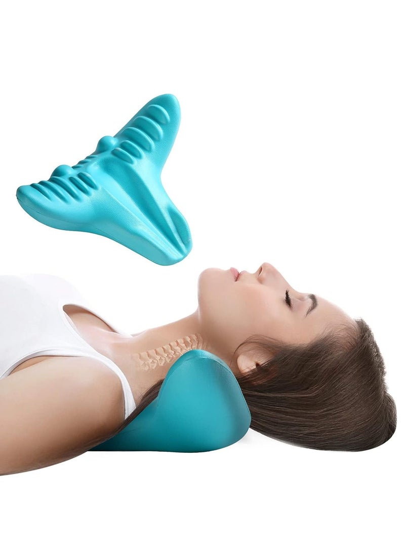 DubaiGallery Neck and Shoulder Relaxer, Cervical Traction for Neck Pain Relief, Cervical Traction Device for TMJ Pain Relief and Cervical Spine Alignment, Chiropractic Pillow Neck Stretcher - Image 1