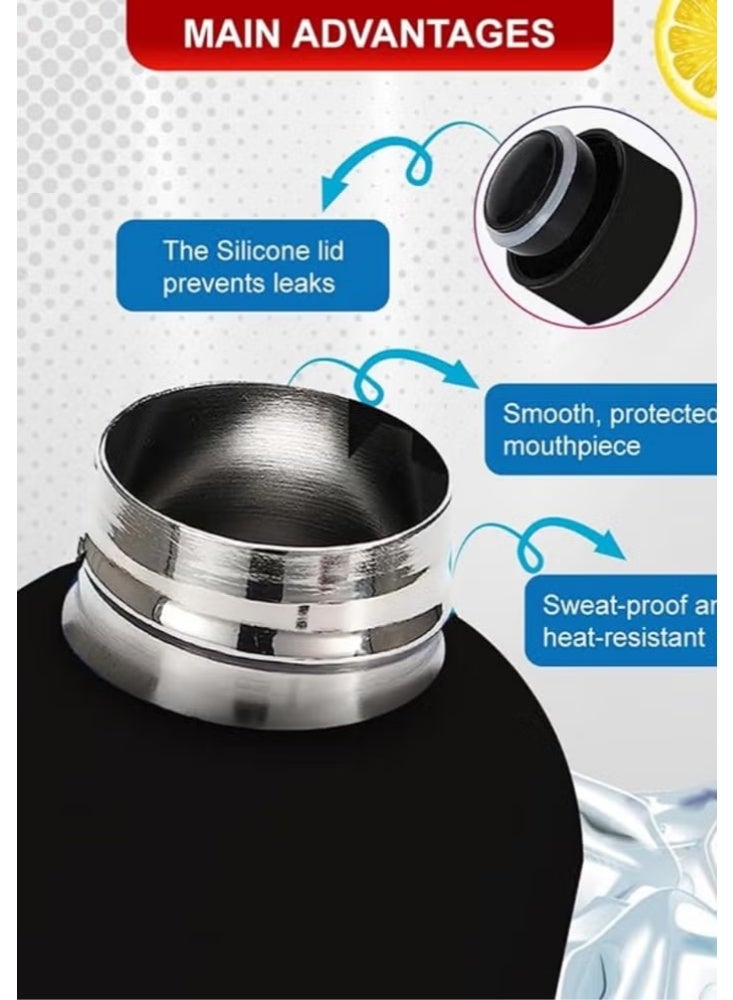 A premium stainless steel thermal water bottle. - Image 4